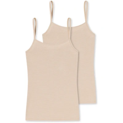 Afbeelding van Schiesser 2 PACK Hemd, Dames, Maat: 36, Sand
