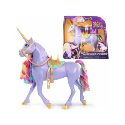 Afbeelding van Unicorn Academy Eenhoorn Wildstar met regenbooglicht, geluid en muziek, afneembaar hoofdstel zadel