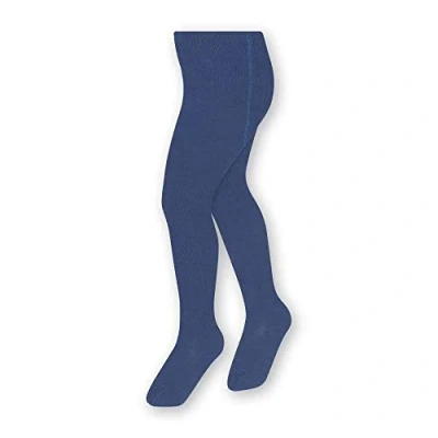 Afbeelding van STEVEN gladde en katoenen panty voor kinderen, hoogte van 68 cm tot 158 cm, perfect de koudste dagen, ondoorzichtig, kindermaillot, uniseks, leeftijd 0 11, Jeans