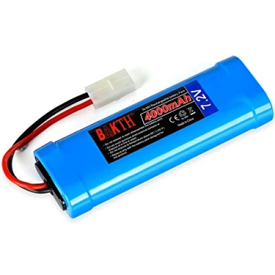 Afbeelding van BAKTH NiMH RC 7,2 V 4000 mAh batterij voor modelbouw, auto, vliegtuig, robot, speelgoed en krachtige + onderzetter als cadeau