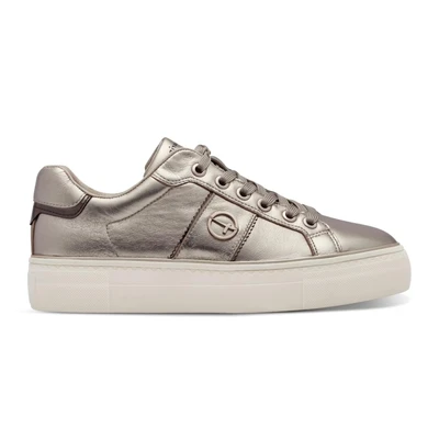 Afbeelding van Tamaris Sneakers laag, Dames, Maat: 38, Light gold Leer/ synthetisch