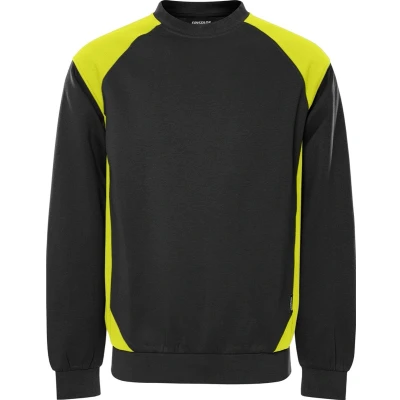 Afbeelding van Fristads Sweater 7148 GSM Zwart/hi vis geel