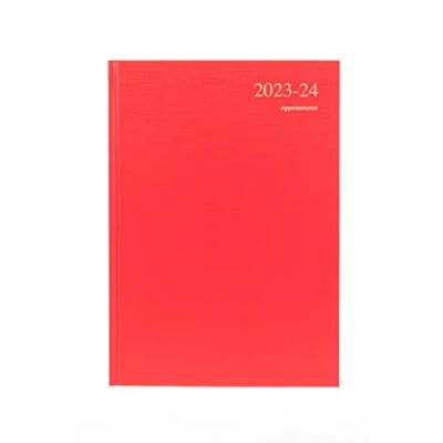 Afbeelding van Collins Debden Essentials Academic 2023 24 A4 Weekoverzicht Jaarlijkse kalender Afspraken School College of Universiteit Term Journal juli tot 2024 Rood ESSA43M.15 2324