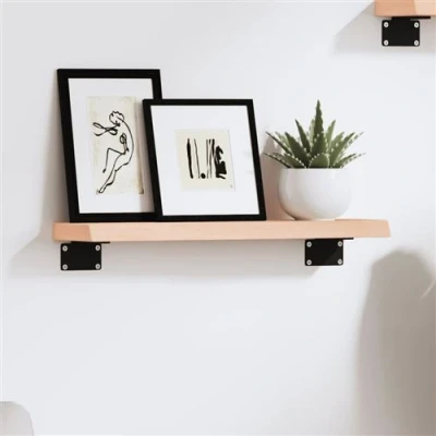 Afbeelding van vidaXL Wandschap 40x10x2 cm onbehandeld massief eikenhout