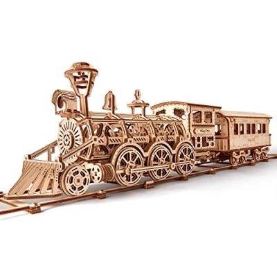 Afbeelding van WoodTrick Modelbouw 3D houten puzzels ‘Locomotive R17’ trein (WDTK022) 405 stuks Geen lijm noch verf nodig