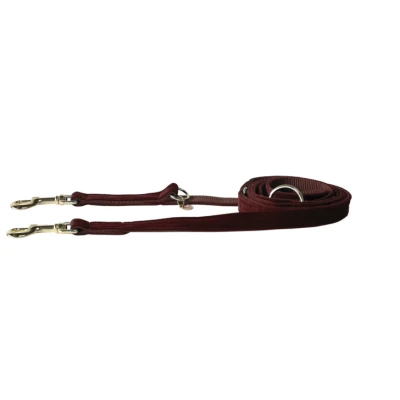 Image de Kentucky Laisse pour Chien velours Bordeaux 2m L