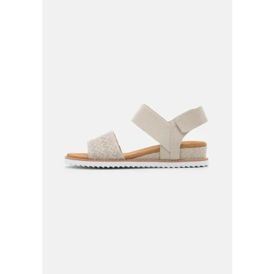 Afbeelding van Skechers Desert KISS Sandalen met sleehak, Dames, Maat: 36, Offwhite Polyester