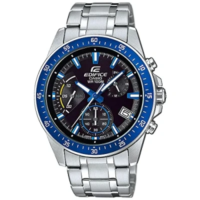 Afbeelding van Casio Edifice Classic EFV 540D 1A2VUEF Herenhorloge 44 mm Zilverkleurig