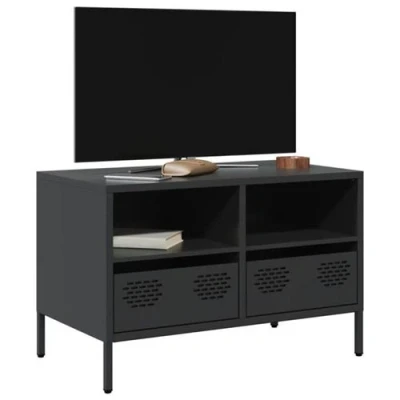 Afbeelding van Tv meubel 68x39x43,5 cm koudgewalst staal zwart