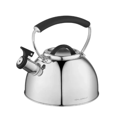 Afbeelding van Florina Inductieketting, 2,3 liter, cool touch handvat, theeketting, thee roestvrij staal, koffieglas, keramische theeketting voor gaselektriciteit