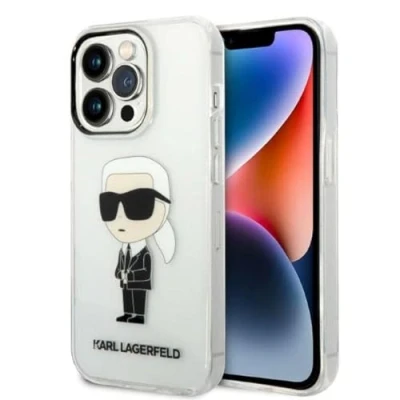 Afbeelding van Karl Lagerfeld KLHCP14LHNIKTCT iPhone 14 Pro 6.1 transparante hardcase Ikonik