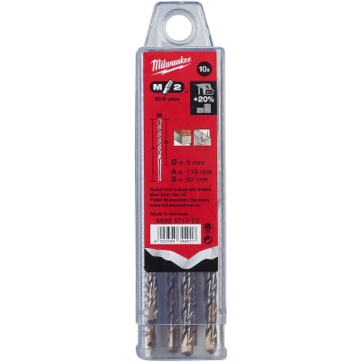 Afbeelding van MILWAUKEE 4932371702 SDS Plus M2 hamerboor 2 spiraals 5x110mm (10 st.)