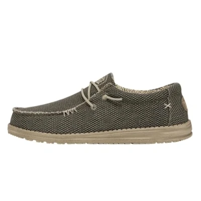 Afbeelding van Hey Dude Mikka Braided 40124 3VE ARMY Instappers, Heren, Maat: 44, Verde Leer en imitatieleer