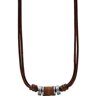 Afbeelding van Fossil heren Ketting van leer JF00899797