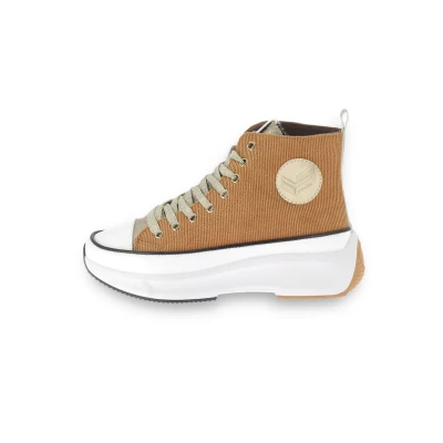 Afbeelding van Kaporal Christa Sneakers hoog, Dames, Maat: 40, Hazelnut Imitatieleer/ textiel