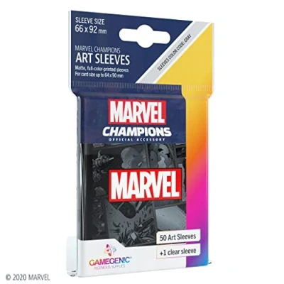 Afbeelding van Gamegenic Marvel Champions Art Sleeves Black (50 stuks)