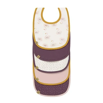 Image de Lässig Bébé bibs ensemble (5 pcs) fermeture autoagrippante coton imperméable/Value Pack Bib Little Water Swan