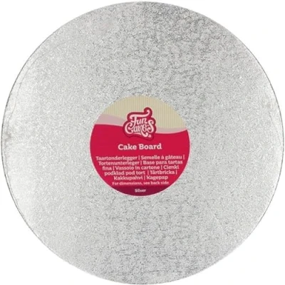 Afbeelding van FunCakes Cake Board Rond Zilver Ø27,5 cm Taartonderlegger Taartkarton