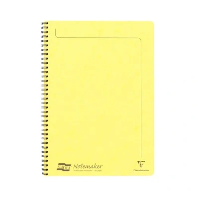 Afbeelding van Clairefontaine 3094Z Notitieboek, spiraalbinding, notitiemakers Europa, citroengeel, A4, 21 x 29,7 cm, 120 pagina&#039;s, afneembaar, gelinieerd, wit papier, 90 g, envelop met glanzende kaart
