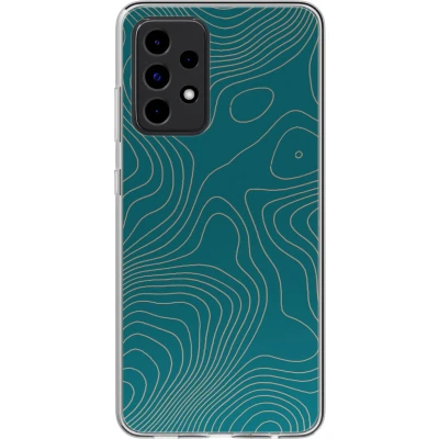 Afbeelding van imoshion hoesje Geschikt voor Samsung Galaxy A52 (5G) / A52s (4G) Siliconen Design Meerkleurig Topo Turquoise