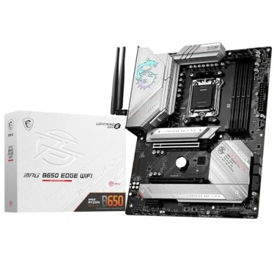 Image de MSI MPG B650 EDGE WIFI carte mère ATX Socket AM5 AMD Chipset USB 3.2 Gen 1 2 C Gen2 2x2 2.5 Gigabit LAN Bluetooth Wi Fi graphique embarquée (unité centrale requise) audio HD (8 canaux)