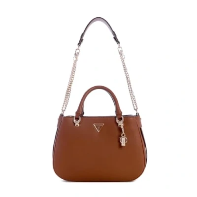 Afbeelding van Guess Fedora Shoulder Satchel Handtas, Dames, Maat: One Size, Cognac