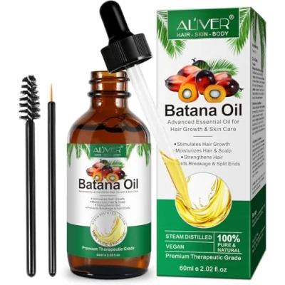 Image de huile de batana pour la croissance des cheveux, biologique 100% naturelle et pure, huiles essentielles hydratantes, améliore luminosité cheveux peau hommes