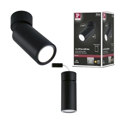 Afbeelding van Paulmann Turnal Coin 3SD ABL schwarz 93089 LED opbouwlamp 6 W Zwart (mat)