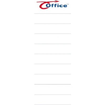 Afbeelding van Rugetiket Office smal insteek wit 50pcs Pak a 50 stuk