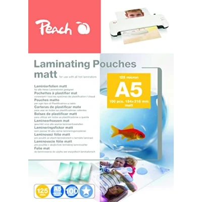 Afbeelding van Peach S PP525 30, lamineerfolie A5, 125 mic, mat, ontspiegeld, 100 stuks