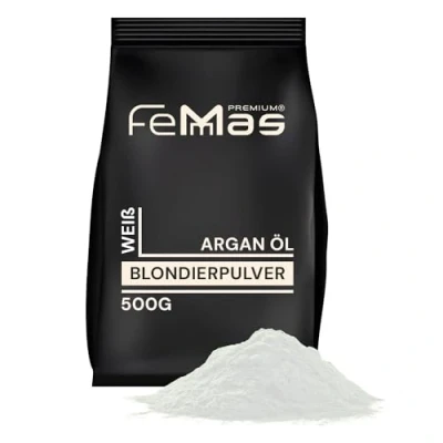 Afbeelding van Femmas bleekpoeder 500g in een zakje met Plex technologie &amp; arganolie