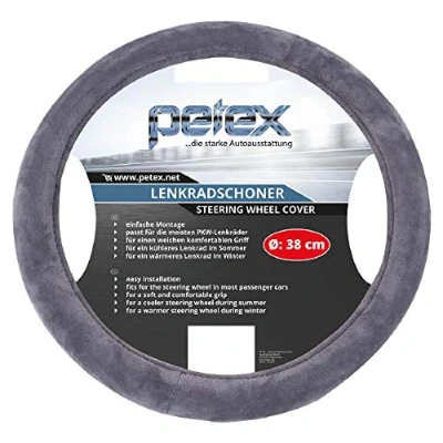 Afbeelding van Petex Design 1108 Stuurwielhoes Zilver 36 38 cm