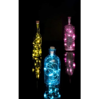 Afbeelding van Suck Uk Flesverlichting Draad Led Usb 7 X 2,4 Cm Kurk Wit/bruin