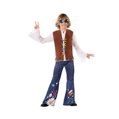 Afbeelding van Kostuums voor Kinderen 111043 Hippie Maat 10 12 Jaar