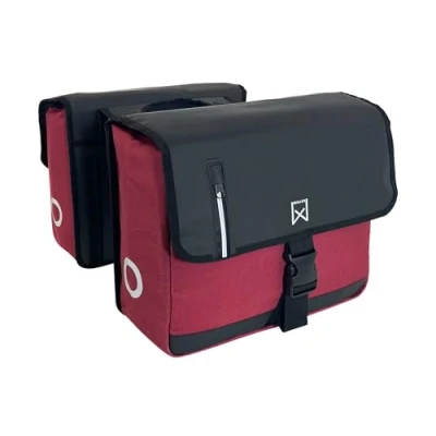 Afbeelding van Willex Dubbele Fietstas Business Rood/zwart 40L