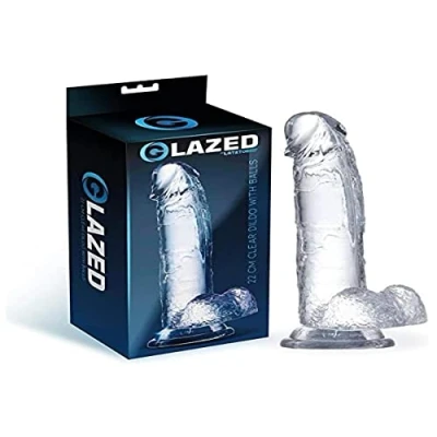 Afbeelding van GLAZED Realistic Dildo With Testicles Crystal Material 22 Cm