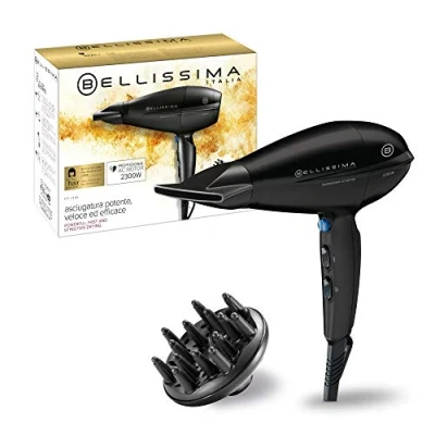 Afbeelding van Bellissima Imetec P11 2300 Professionele haardroger, W, keramische en toermalijncoating, 8 lucht/temperatuurcombinaties, strakke uitloop, diffuser voor krullend haar
