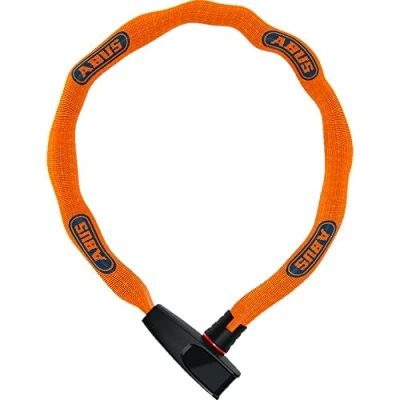 Afbeelding van ABUS Catena 6806K Kettingslot Neon oranje fietsslot met kunststof ommanteling vierkante ketting veiligheidsniveau 6 85 cm