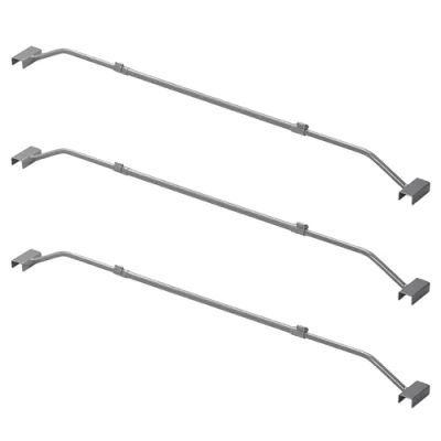 Afbeelding van APT Set van 3 verstelbare platte zeilhangers, 100 155 cm, metaal