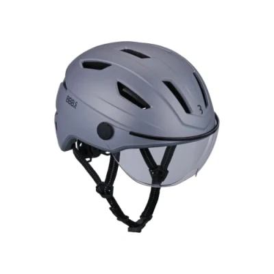 Afbeelding van Fietshelm Bbb Move Faceshield Transp maat M Mat grijs