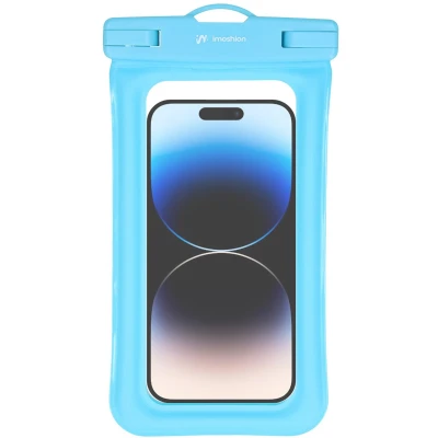 Afbeelding van iMoshion universeel waterdicht telefoonhoesje waterdichte telefoonhoesjes Onderwater hoesje telefoon Lichtblauw geschikt voor alle Smartphones