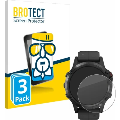Afbeelding van BROTECT Screenprotector voor Garmin Fenix 5 Plus (47 mm) Folie Beschermfolie Beschermglas transparant (3 Stuks)