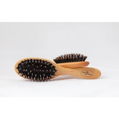 Afbeelding van Jean Peau Ovaal Nylon/Bristle Klein Hondenvachtborstel per stuk