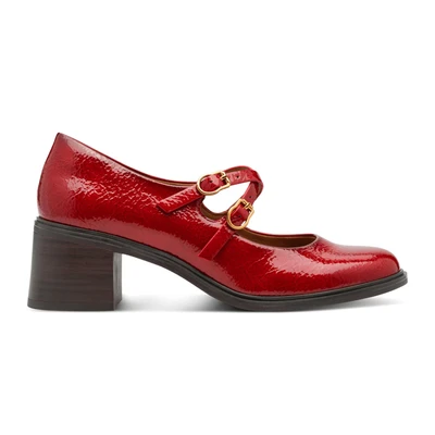 Afbeelding van Tamaris Klassieke pumps, Dames, Maat: 37, Rood Imitatieleer/ textiel