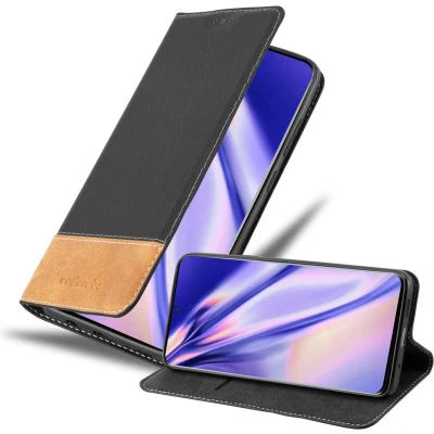 Afbeelding van Cadorabo Hoesje geschikt voor Samsung Galaxy S20 PLUS in ZWART BRUIN Beschermhoes met magnetische sluiting, standfunctie en kaartvakje Book Case Cover Etui