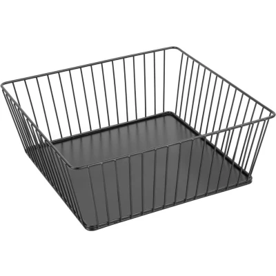 Afbeelding van Olympia Wire Voedseldisplay Dienblad Vierkant Zwart 280x280x100mm DP673 Restaurant Hotel Professioneel