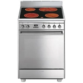 Afbeelding van Smeg Cx68cm8 Fornuis 60 X 90 4 Zones Vitroceramisch Oven Multifunctie Energieklasse A Inox