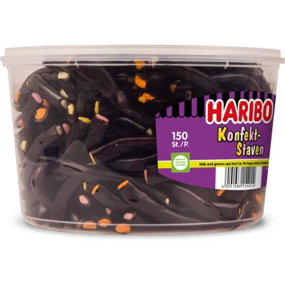 Afbeelding van Haribo Konfektstaven silo 150 stuks Doos 6 silo&#039;s