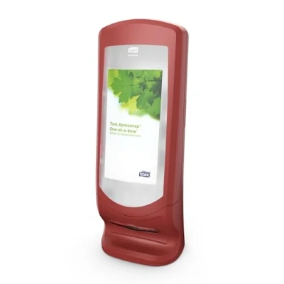 Afbeelding van Tork Xpressnap 272212 papieren handdoekdispenser / grote capaciteit N4 Signature Design, rood