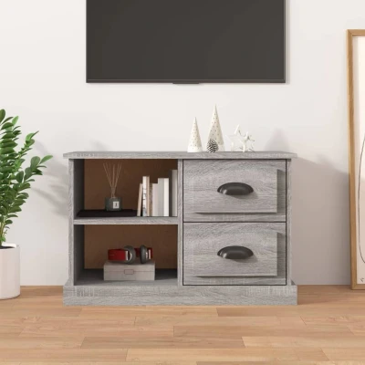 Afbeelding van Tv meubel 73x35,5x47,5 cm bewerkt hout grijs sonoma eikenkleur